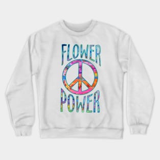 Flower Power Peace Sign Crewneck Sweatshirt